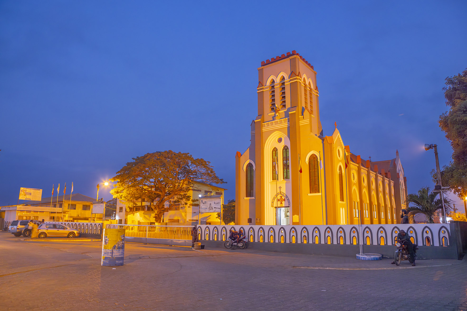 A Cathedral seats opposite the Python shrin 